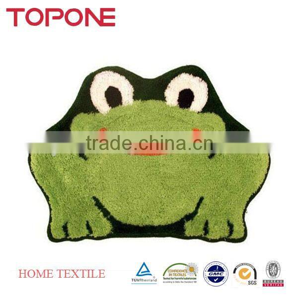 Anti-slip design floor cartoon frog shape kids rugs