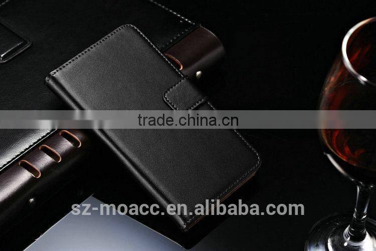 High Quality stand wallet leather case for lenovo a850