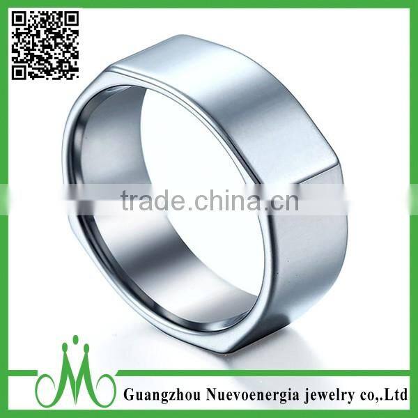 High quality beautiful men ring new design silver finger ring high polishing charm tungsten ring