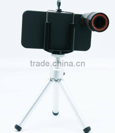 12X Zoom Telescope Phone Camera Lens Kit Tripod Case for Apple iPhone 4 4S 4G