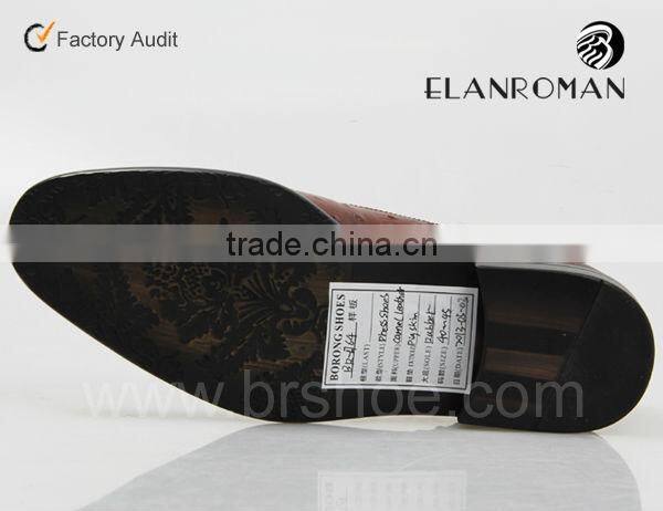 High quality new design men pointed toe genuine leather cowhide