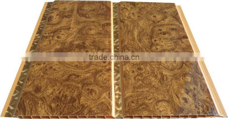 Trinidad 10'' middel groove plastic ceiling with shine gold strip G131