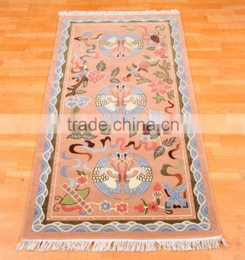 Handknotted animal print carpet