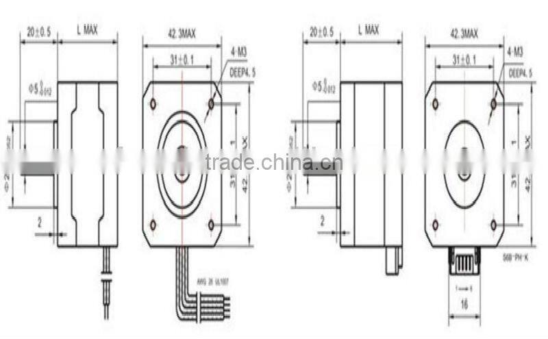 High Torque 42mm Hybrid Stepper Motor
