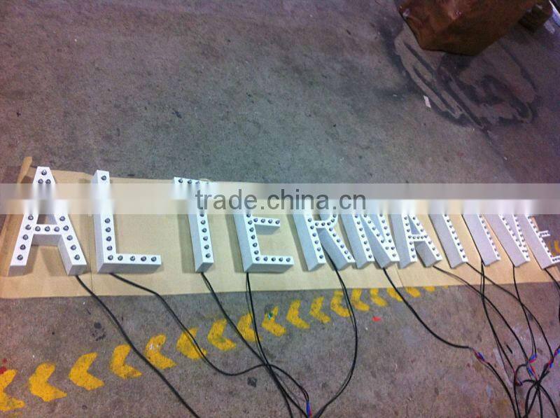 Latest design Punching metal advertising led channel letters