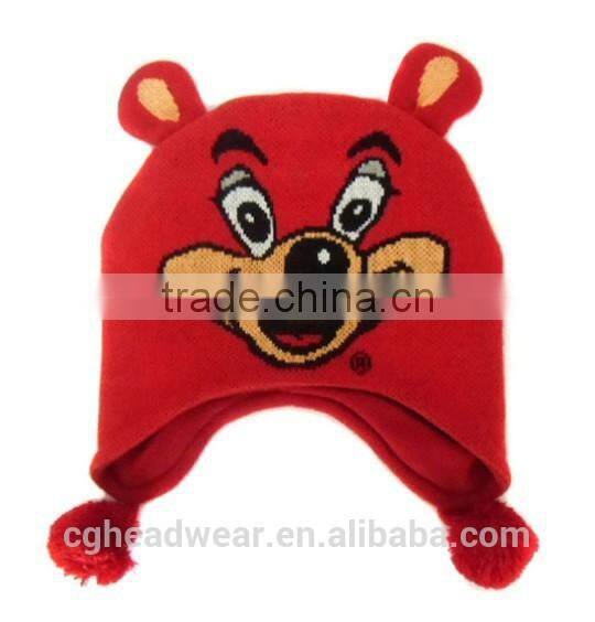 High Quality Pom Pom Cheap Custom beanie hat / knit hat / kids knit hat making