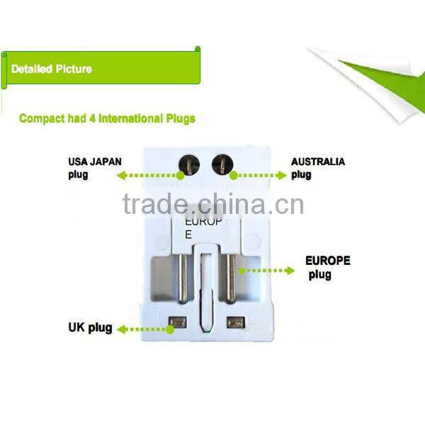 Best selling world travel UK/USA charger with CE certificate