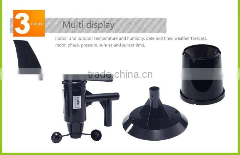 Wireless temperature and humidity wind speed weather station