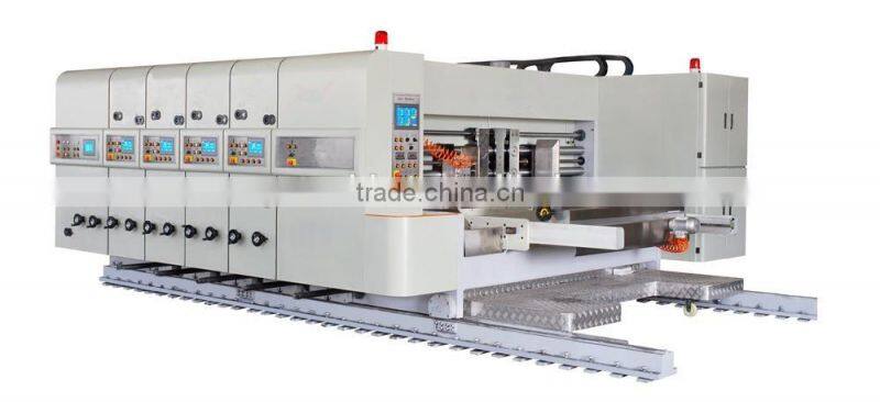 Fully Automatic Flexo Ink Carton Box Printing&Gluing&Bunding Linkage Line