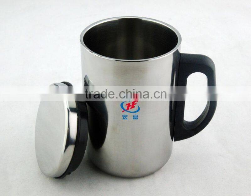 #410/201 SS double-layer creative stainless steel thermal cup/office mug