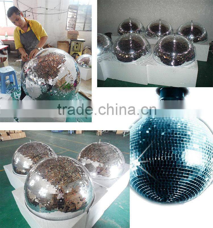 DJ culb decorative Really Glass disco mirror ball with metal motor in good quality for indoor use