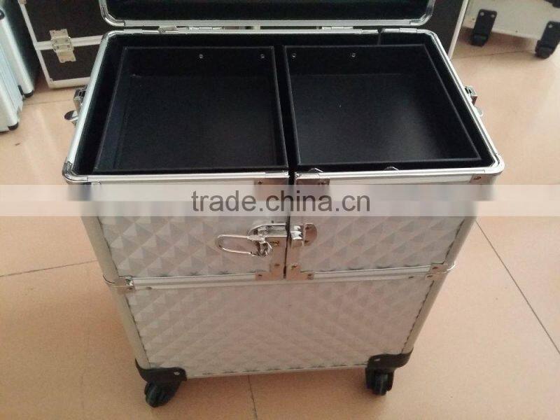 trolley vanity beauty box with 360 degree wheels