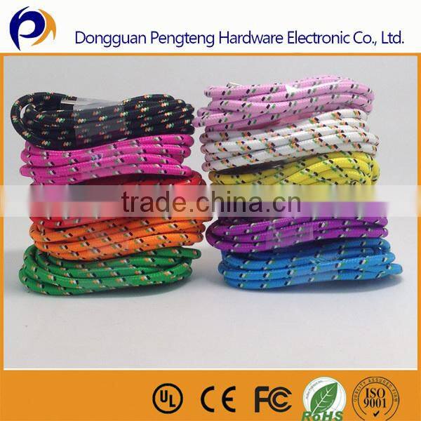 3 ft/ 10 ft usb cable for mobile phone braided cable