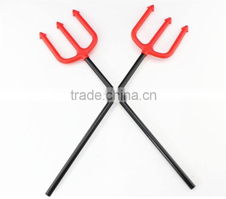 Children halloween red devil fork