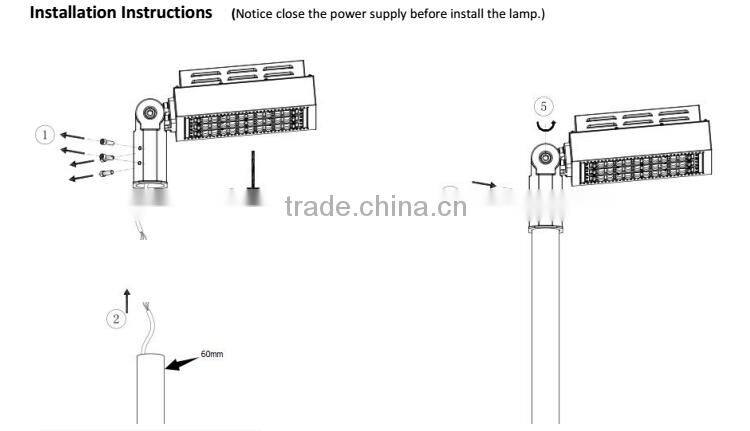CUL UL DLC approved 135lm/W 200W Outdoor LED Street Light retrofit kit led with Meanwell driver for multi highway road