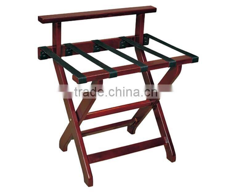 hotel room antique rustic wood luggage rack
