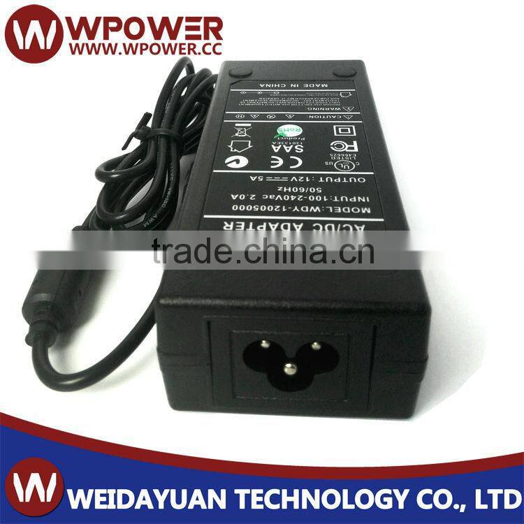 power supply 12v 5a 60w led strip power adapter with cUL CE