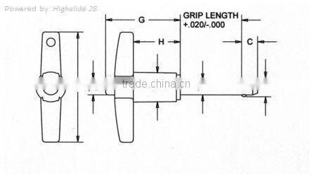 T handle quick release ball lock pin