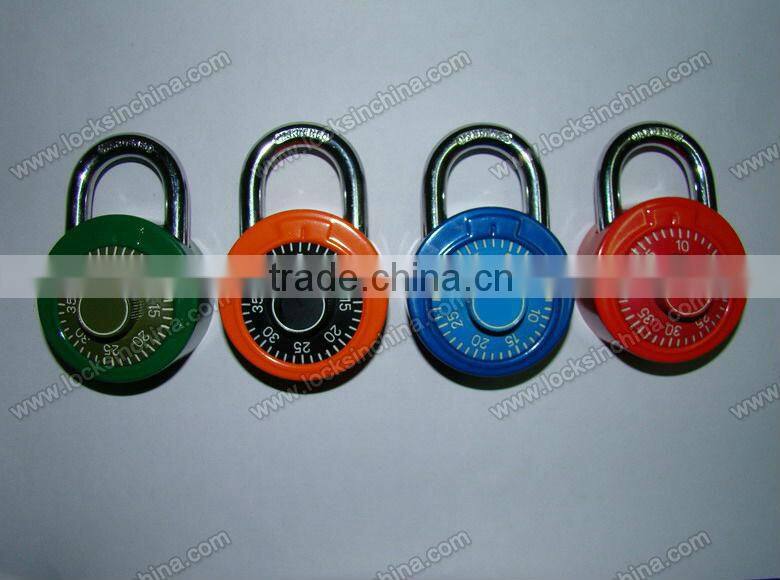 1 7/8" Locker lock with 3 dial combination lock and key for cabinet