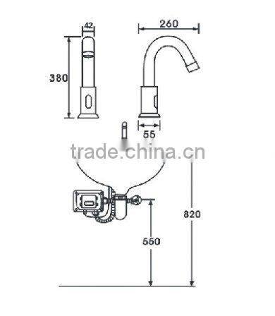 High body brass automatic infrared sensor kitchen tap QH0108H