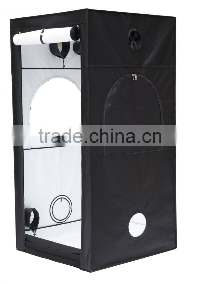 PE 600D Dark Room Grow Tent for Hydroponic Grow 60 x 60 x 120 cm