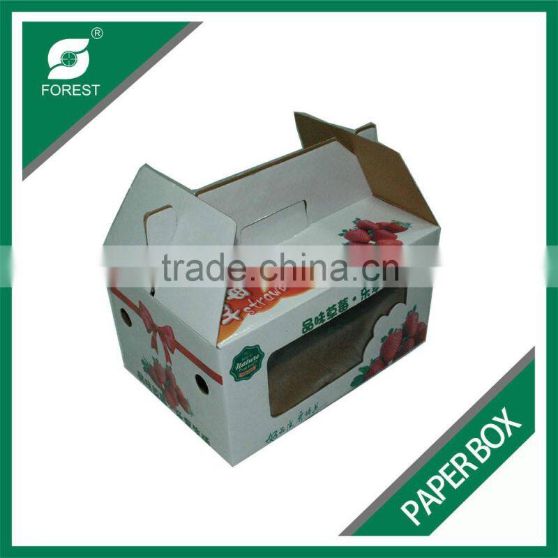 FRUIT CARTON BOX FULL PRINTING CARDBOARD PAPER BOX FOR STRAWBERRY PACKAGING WITH FREE SAMPLE