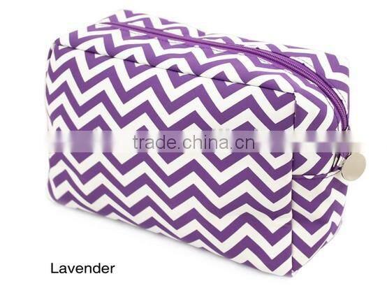 korean fashion cheap red white striped canvas makeup bags