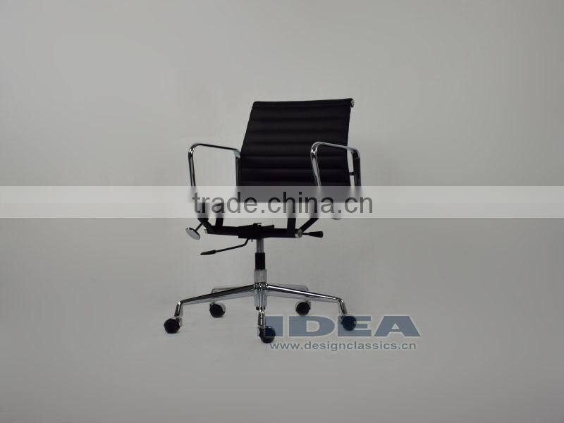 Replica EA117 Charles Office Chair - Black Color Genuine Leather