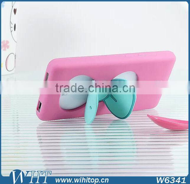 3D Silicone Case for Xiaomi Mi4, Lovely Stand Bow Case for Xiaomi M4