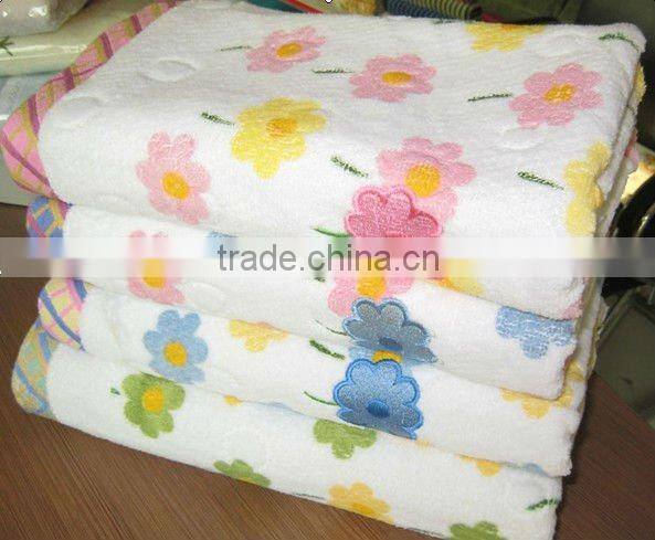 soft cotton Printed velvet hand towel