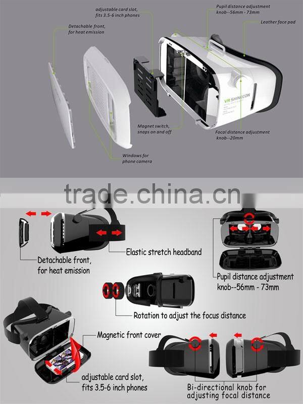 Wholesaling Original Best-selling Portable HD 3D Virtual Reality Glasses And VR Headset For Watching 3D Movies By Mobile Phone