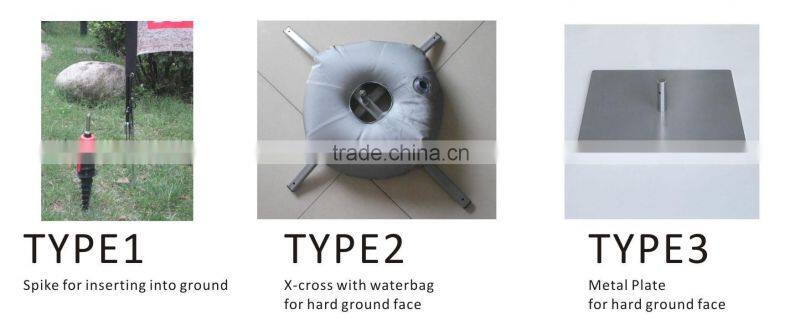 Various waterproof teardrop banners