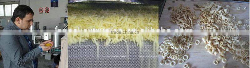 3D frying bugle pellet snacks production line