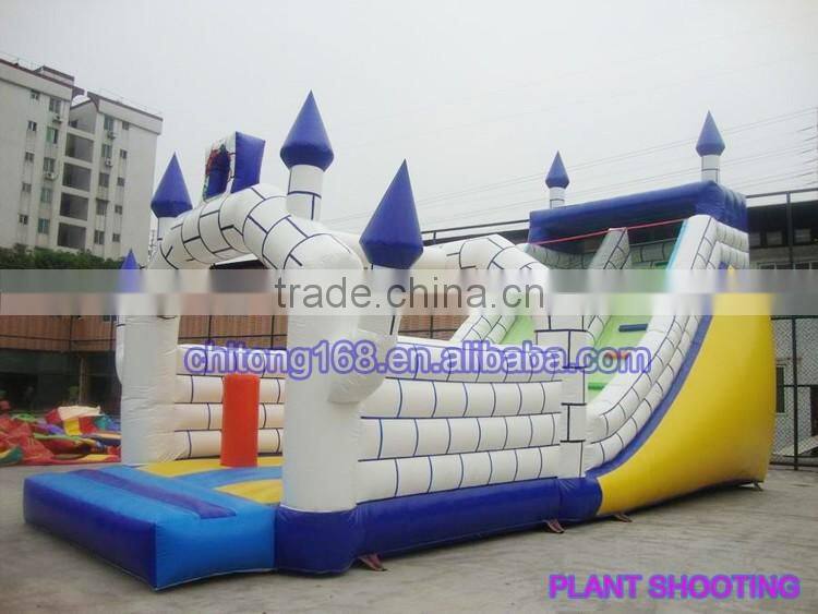 popular adult bouncy castle, inflatable castle with slide