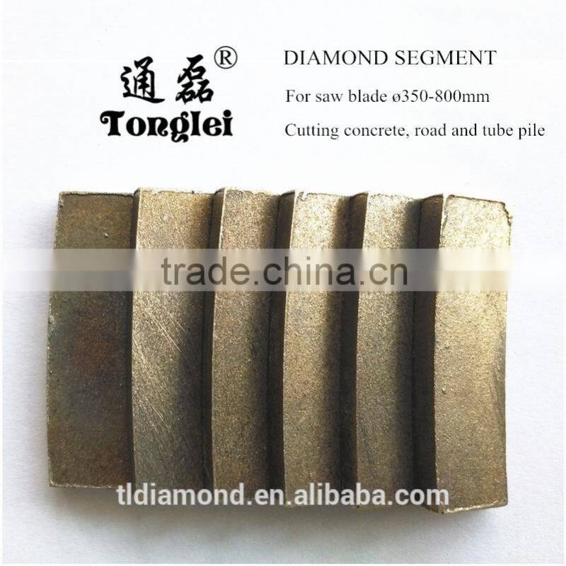Diamond segment for concrete,cement and tube pile