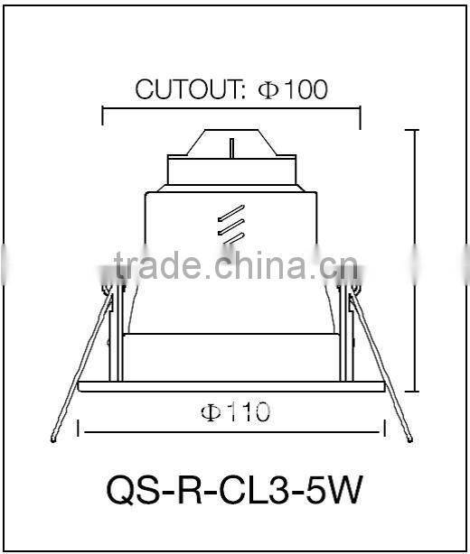 wholesale eyeshiled round recessed led down light