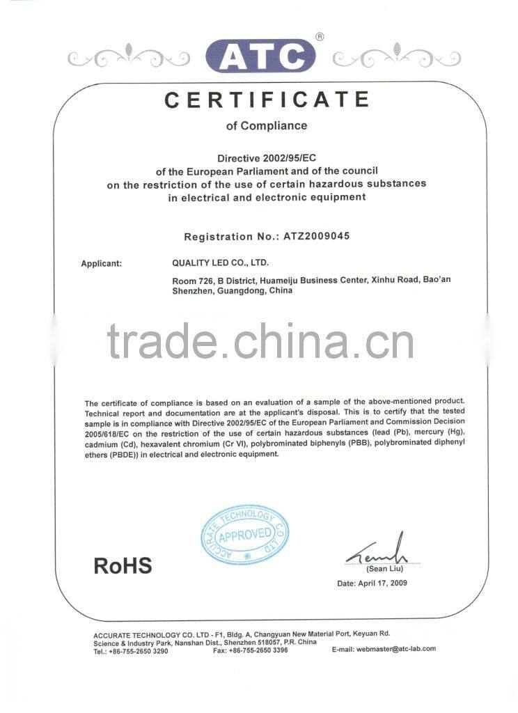 Aluminum base white/silver led recessed downlight