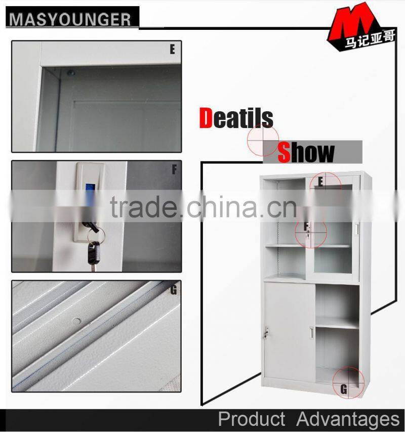 No door modern display cabinet with 2 tier