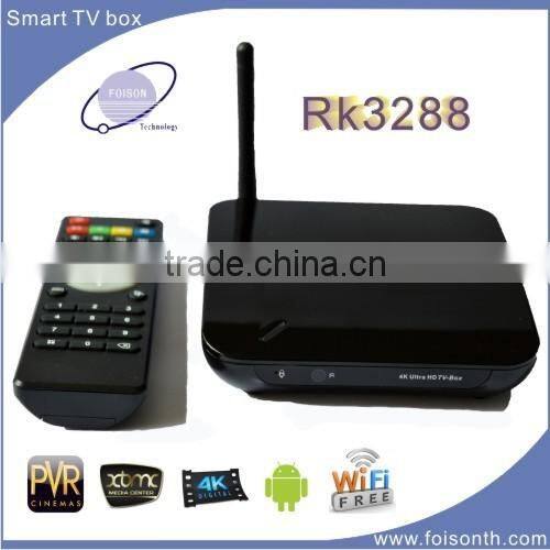 The hot selling Android TV-Box Quad Core. RK3288 . smart TV box and support H. 265 and 4k