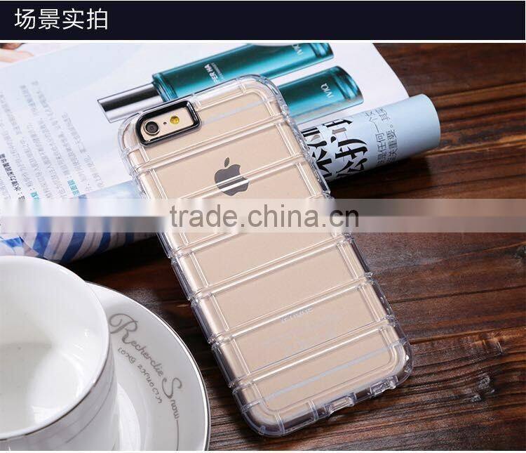 TPU transparent clear shockproof mobile phone case for iphone 6