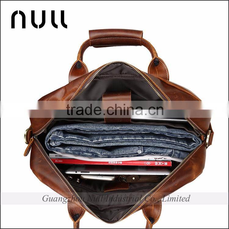 Men's Genuine Leather 15.6" Laptop Messenger Shoulder Bags Briefcase