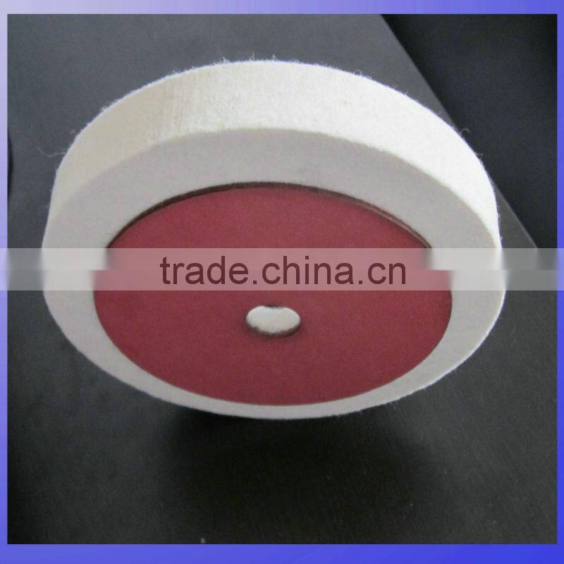 Wool felt grinding wheel