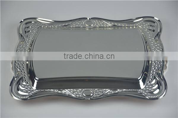 hotel supplies serving tray/mirror serving tray/golden tray with handle T359 SG+G