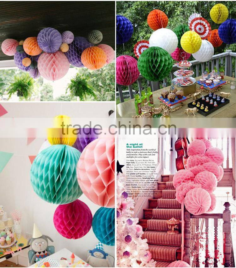 wedding party home decor paper honeycomb ball