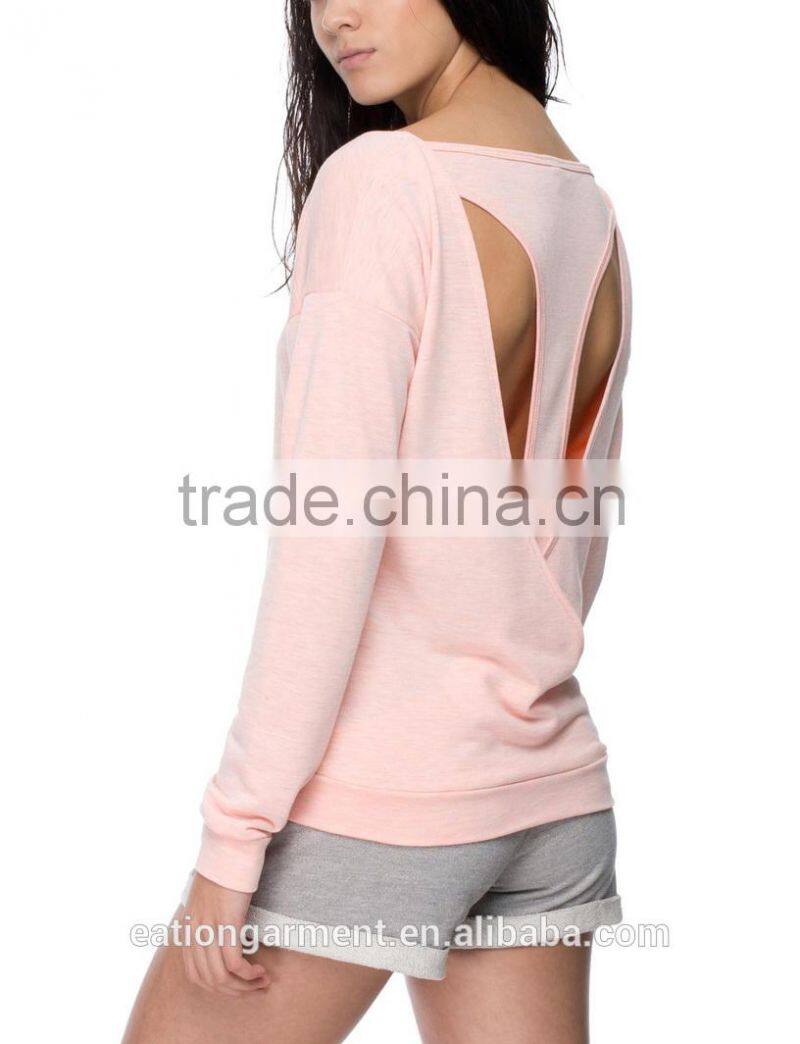 2016 OEM women's cotton spandex long sleeve t shirt