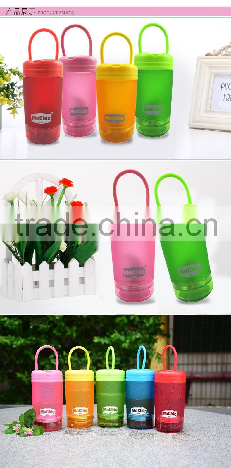 Mochic BPA free Plastic tritan Water Bottle Joyshaker for Kids / 2016 Portable 280ML Hot Water Bottle with Strainer