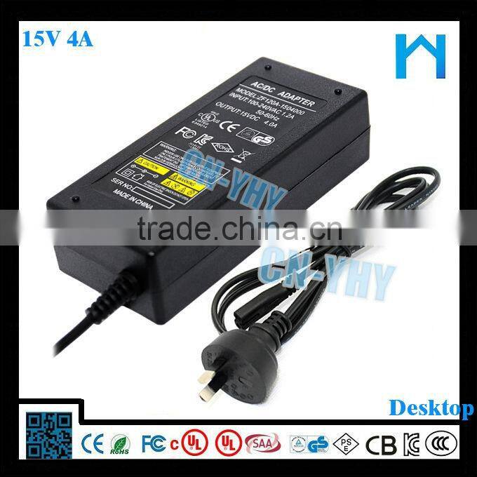 Cheap for led bar ac to dc 15v 4a switching power adapter 60w