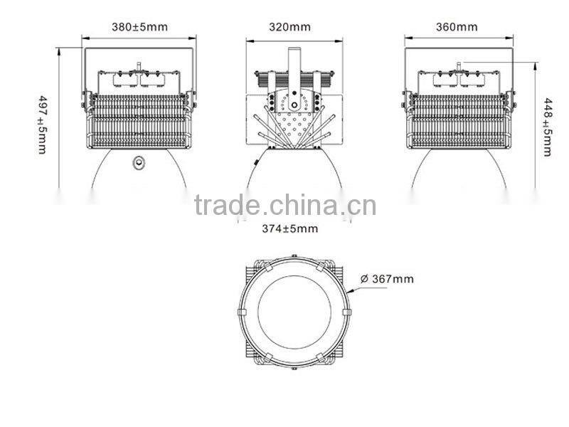 400W LED outdoor Flood Light for Court,Stadium, replace 1000W MHL XTE LED Meanwell Driver 5 Year Warranty LED flood light 400W