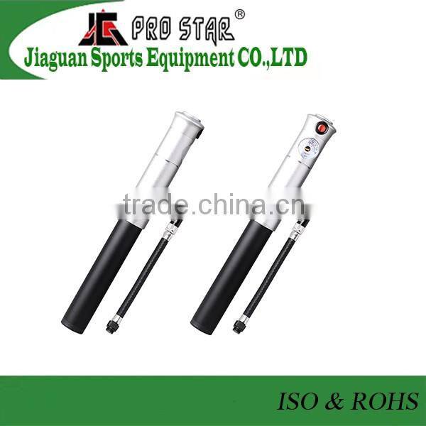 New Aluminum Dual Action hand bike pump with Flexible Hose and Pressure Gauge