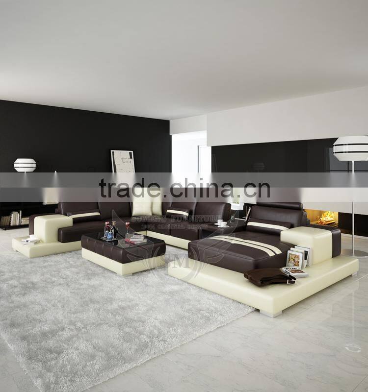 USA Cheap red leather sectinal sofa ON PROMOTION